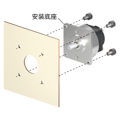 圆轴型+安装底座