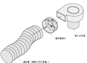 排风口用通风管接头