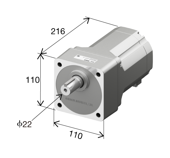 平行轴减速机电动机尺寸