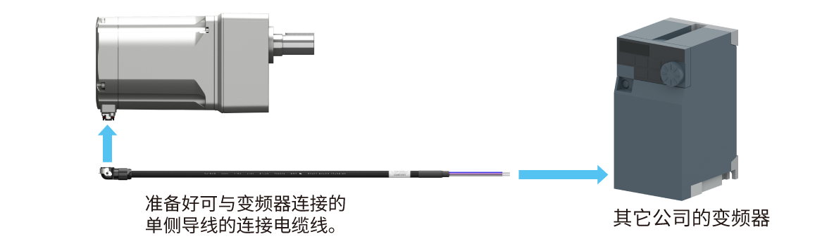 无刷电动机750W和其他公司变频器的连接