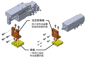 安装示意图 小型电动缸